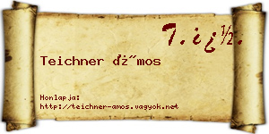 Teichner Ámos névjegykártya
